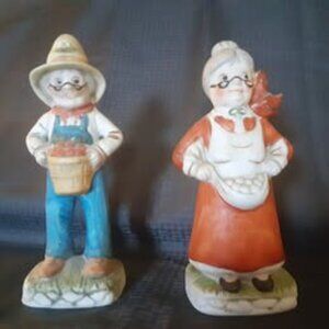 Trippies Inc. 1987 Grandma and Grandpa Collectible Figurines